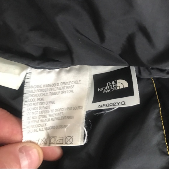SOLD: VTG 90s North Face Nuptse 700 Down L Puffer VEST Stowable Hood Yellow - Picture 5 of 12